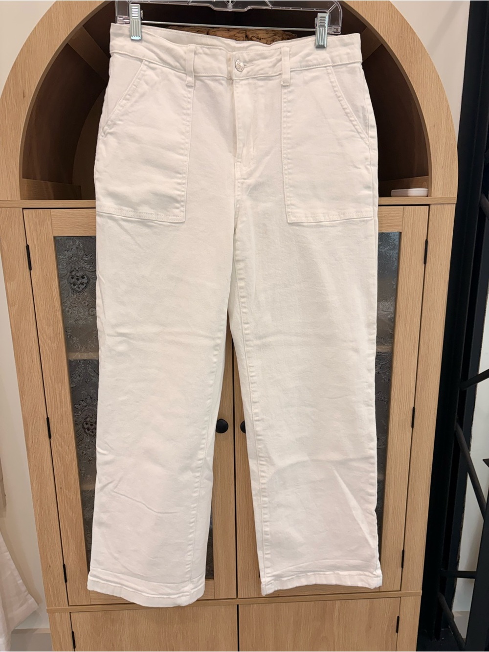 White Wide-Leg Jeans